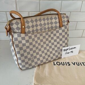 Louis Vuitton Checkered Shoulder Bag - Cream and Tan